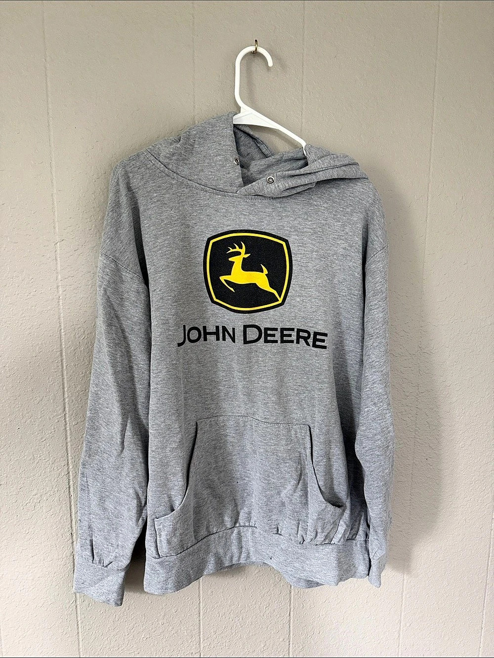 John Deere Men's Gray Hoodie Size XXL Like New